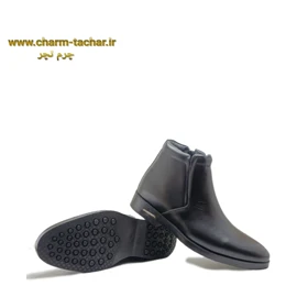 نیم بوت چلسی مردانه بغل زیپ چرم طبیعیsi934