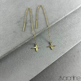 گوشواره زنانه بخیه ای طرح بینهایت 20420