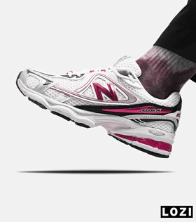 کفش کتانی مردانه و زنانه سفید سرخابی NEW BALANCE 1064