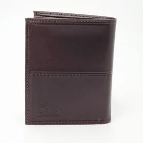 کیف پول مردانه جیبی چرم صنعتی (فوم) دور دوخت طرح چرم تک Charmtak کد 18208س (قهوه ای)