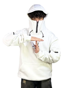 هودی اسپرت مردانه مدل نینجا رنگ سفید کد 062501