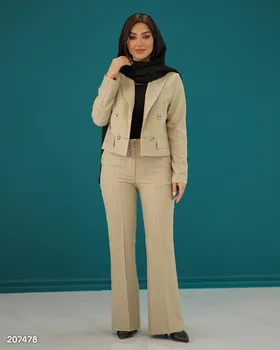 کراپ و شلوار مدل غنچه کد 2074