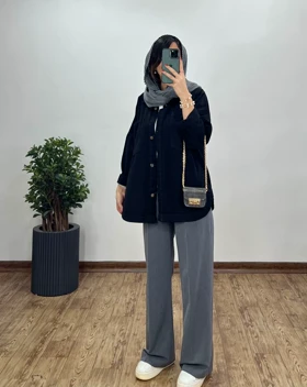 مانتو کتان کاغذی توسکا