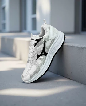 کتانی میزانو مردانه سفید طوسی