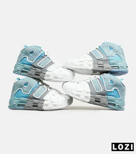 کفش کتانی مردانه و زنانه سفید طوسی آبی NIKE Air More Uptempo '96