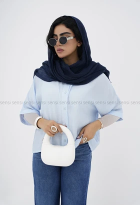 شومیز زنانه شیشه ای باکسی کد1006313