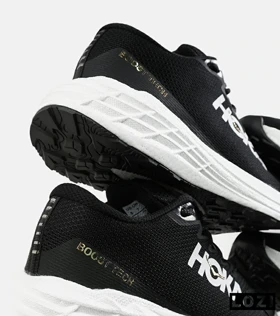 کفش کتانی طوسی مشکی سفید HOKA