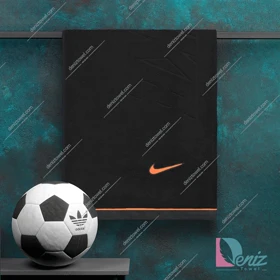 حوله ورزشی NIKE مشکی نارنجی بزرگ