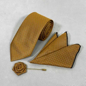 کروات طرحدار هندسی کرم 42