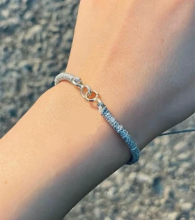 دستبند نقره همدل