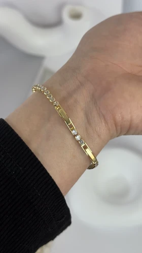 دستبند تنسی طلایی