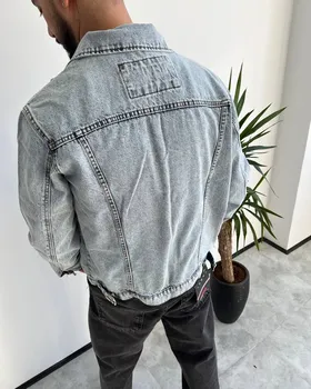کت جین مردانه یخی زاپ‌دار LEVIS