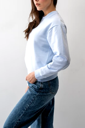 تیشرت آستین بلند دورس سرشانه افتاده زنانه