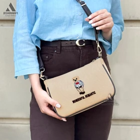 کیف زنانه طرح تدی Women Shoulder Bag A30 (کرم)