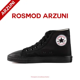 کتانی کانورس آل استار ساق‌دار تمام مشکی - Converse All Star High Black/Black