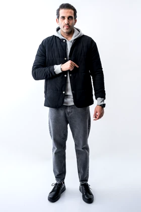 کاپشن بیسیک یقه گرد مردانه