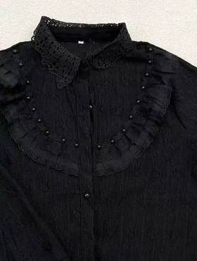 شومیز جلو دکمه مزونی کد 5547