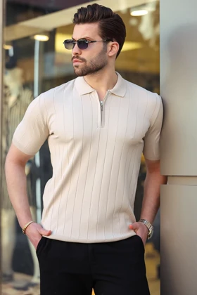 تیشرت یقه پولو مردانه اورجینال مدمکست madmext