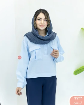 شومیز کراپ جلو بسته 9743