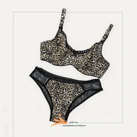 ست پلنگی لاکرا فنردار برند بارون لاوندر کد 3035 Leopard
