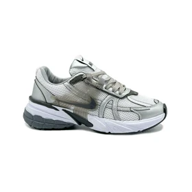 کتانی اسپرت مردانه و زنانه مدل نایک NIKE V2K رنگ سفید طوسی