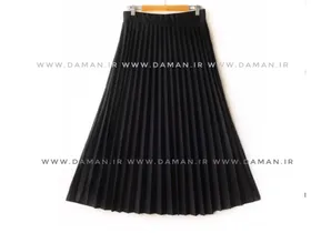 دامن پلیسه مشکی قد 80