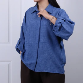 شومیز لوکا (آبی تیره)