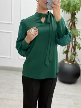 شومیز یقه کراواتی