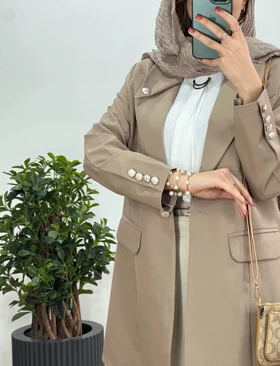 مانتو کتی دکمه دار پریان