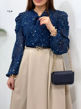 شومیز حریر مجلسی مهلا 4982