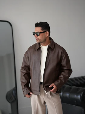 کاپشن چرم کلاسیک