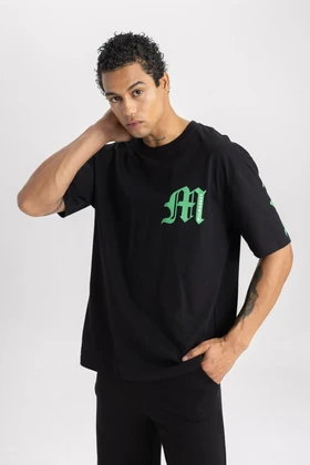 تیشرت DeFactoFit NBA Milwaukee Bucks Oversize Fit Crew Neck T-shirt B3910AX24SP