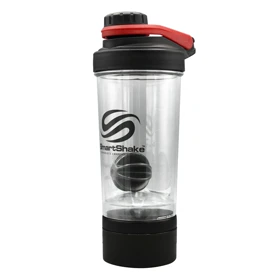 شیکر دو تیکه اسمارت شیک مدل Smartest شفاف ظرفیت 0.5 لیتر (قرمز)