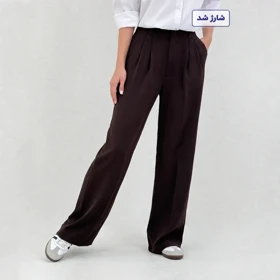 شلوار زنانه پارچه ای جلو پیله | آی بولک