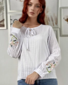 شومیز نخی گلدوزی