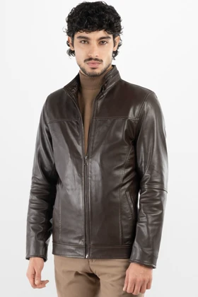 کاپشن مردانه چرم طبیعی