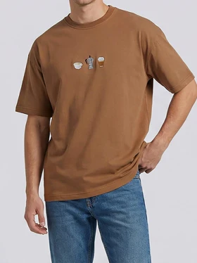 تیشرت باکسی قهوه