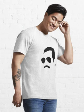 تیشرت گروه موسیقی Queen کویین تیشرت Freddie Mercury Official Monochrome Block Face کد 183123