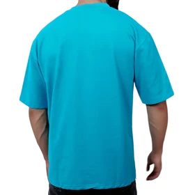 تیشرت آستین کوتاه مردانه آبی طرح ساده