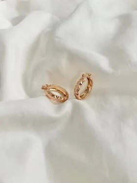 گوشواره حلقه‌ای طرح طلا