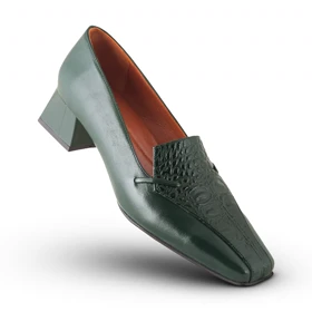 کفش پاشنه‌دار زنانه چرم یلسان مدل ابیگل کد 638-GAN