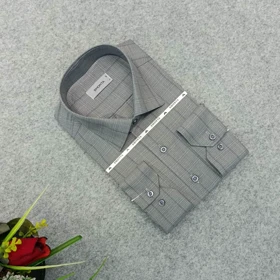 پیراهن راه راه استین بلند مردانه _ قواره کلاسیک _استایل رسمی