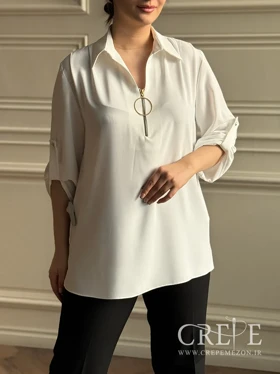 شومیز سایزبزرگ زیپ حلقه‌ای