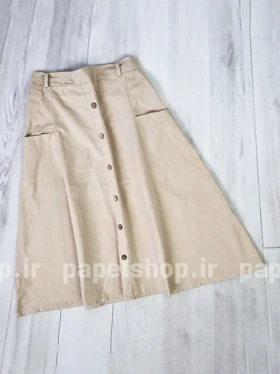 دامن جیب پاکتی جلو دکمه