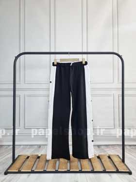 شلوار بگ نوار دوزی بغل دکمه