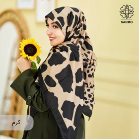 روسری نخ پنبه پلنگی
