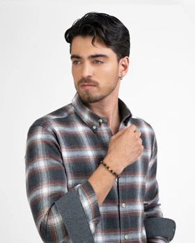 ام کی کالکشن پیراهن آستین بلند mk-5794-charcoal