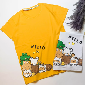 تیشرت نخپنبه hello حیوانات کد 480