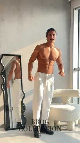 شلوار کج راه کتان