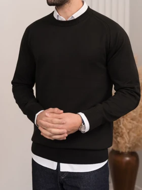 بافت یقه گرد مشکی sh401